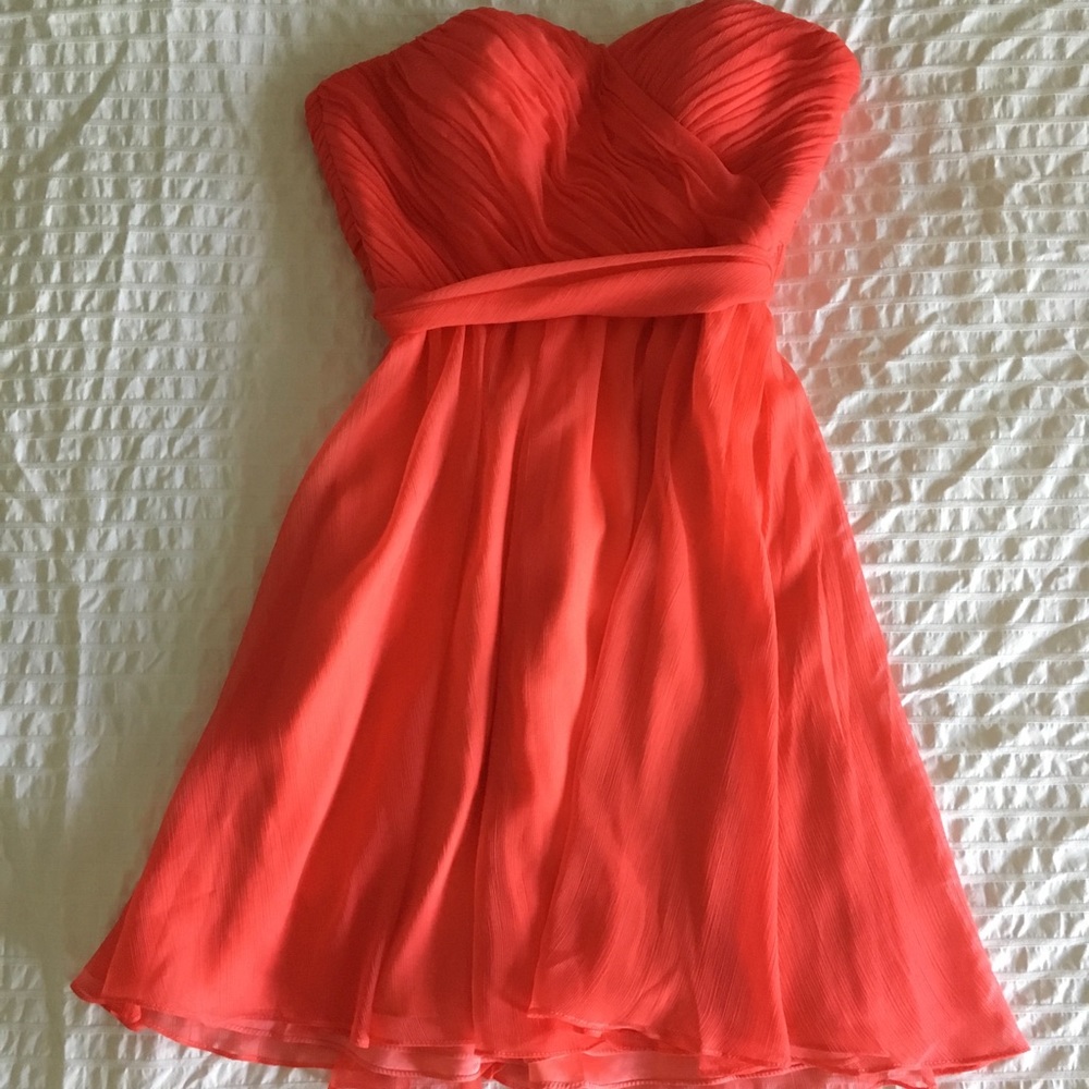 Persimmon Love Lane chiffon Bridesmaids Dress